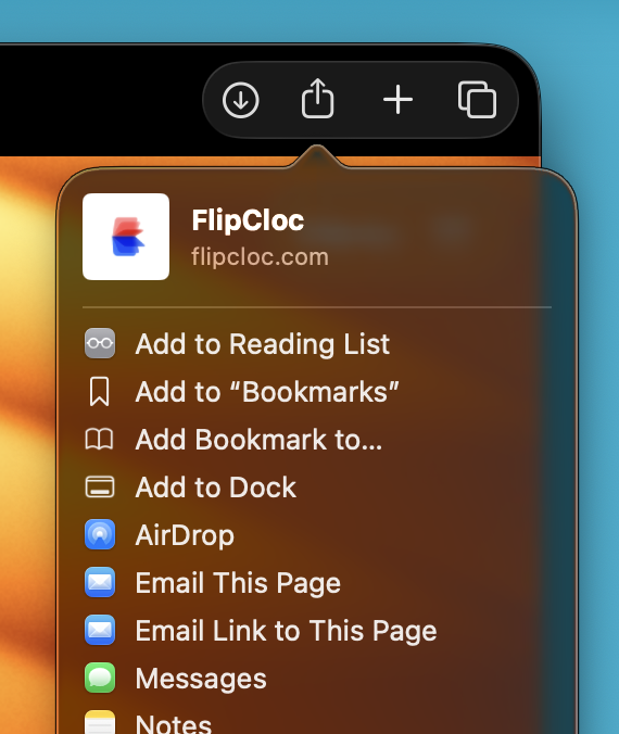 Add FlipCloc to Dock on Mac